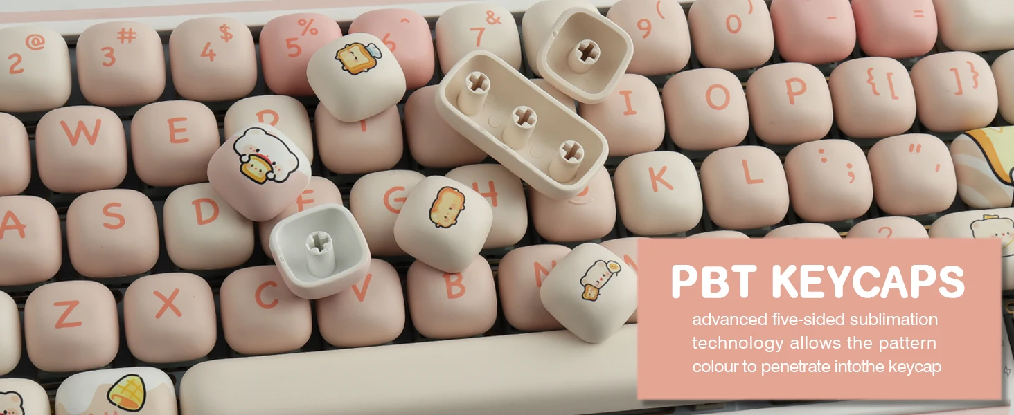 Bread Bear keycaps MOG profile PBT DYE-SUB