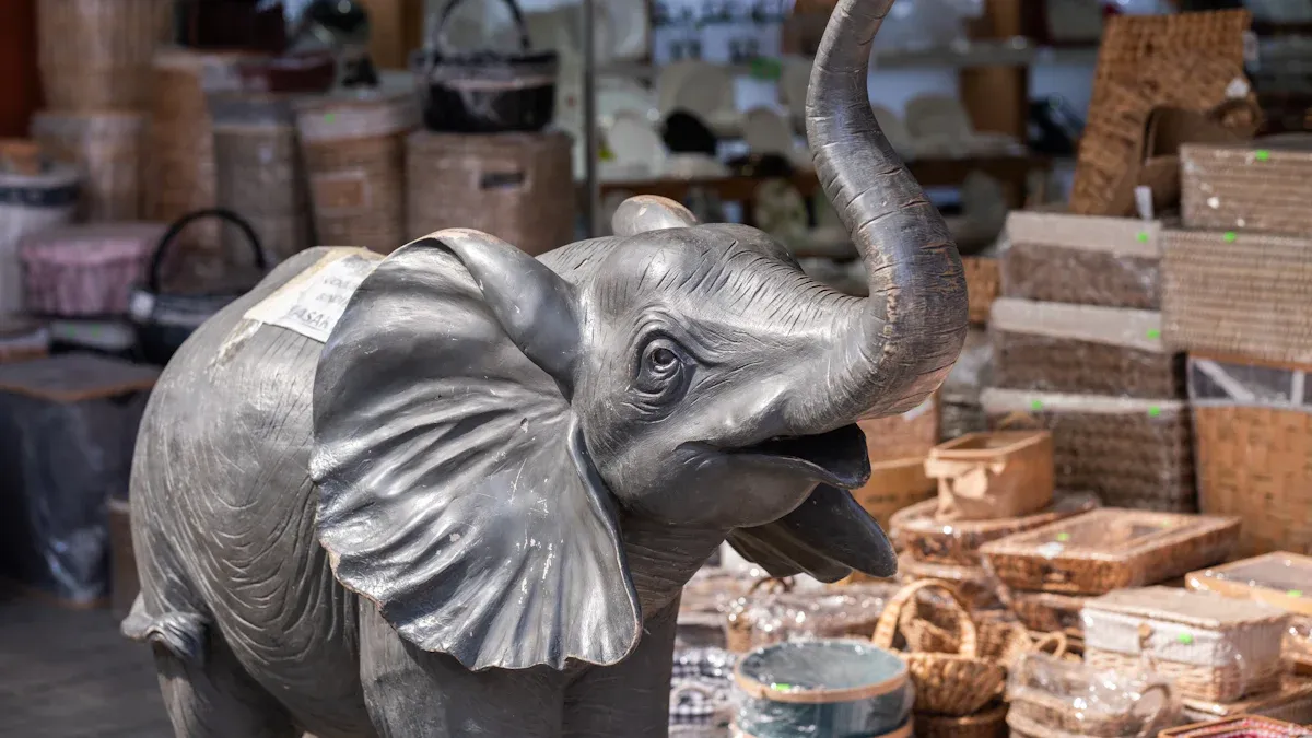 Elephant Statue Trunk Position and Its Symbolism