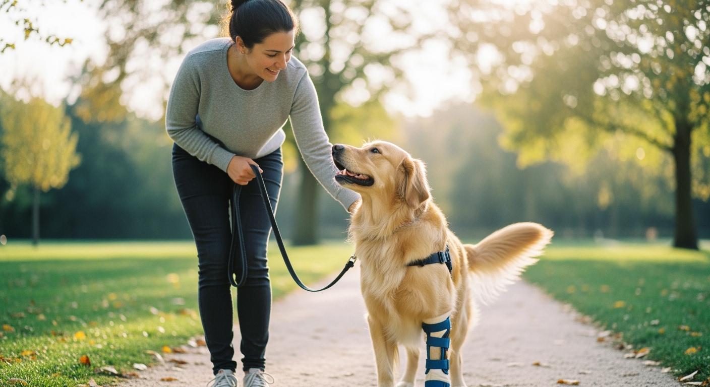Dog leg brace support and fit evaluation