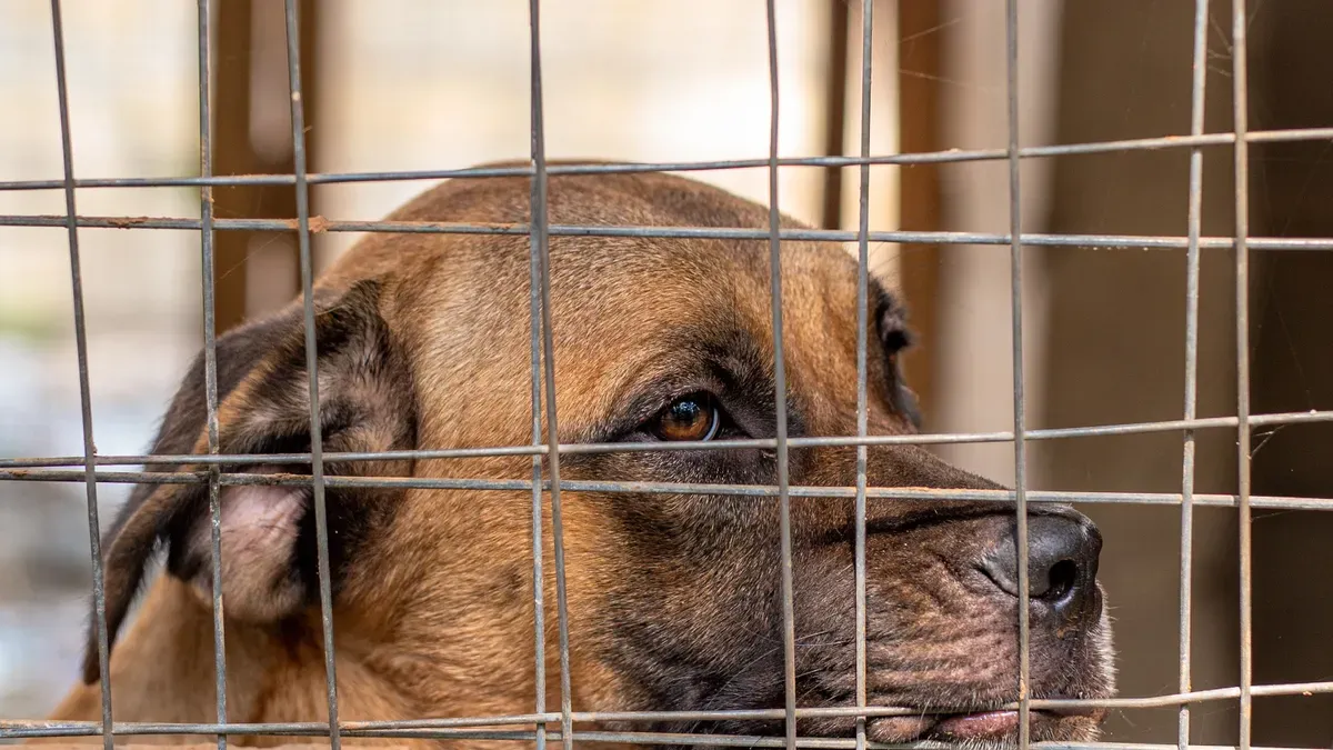Close-up of a dog snout showing mesh clearance from the nose
