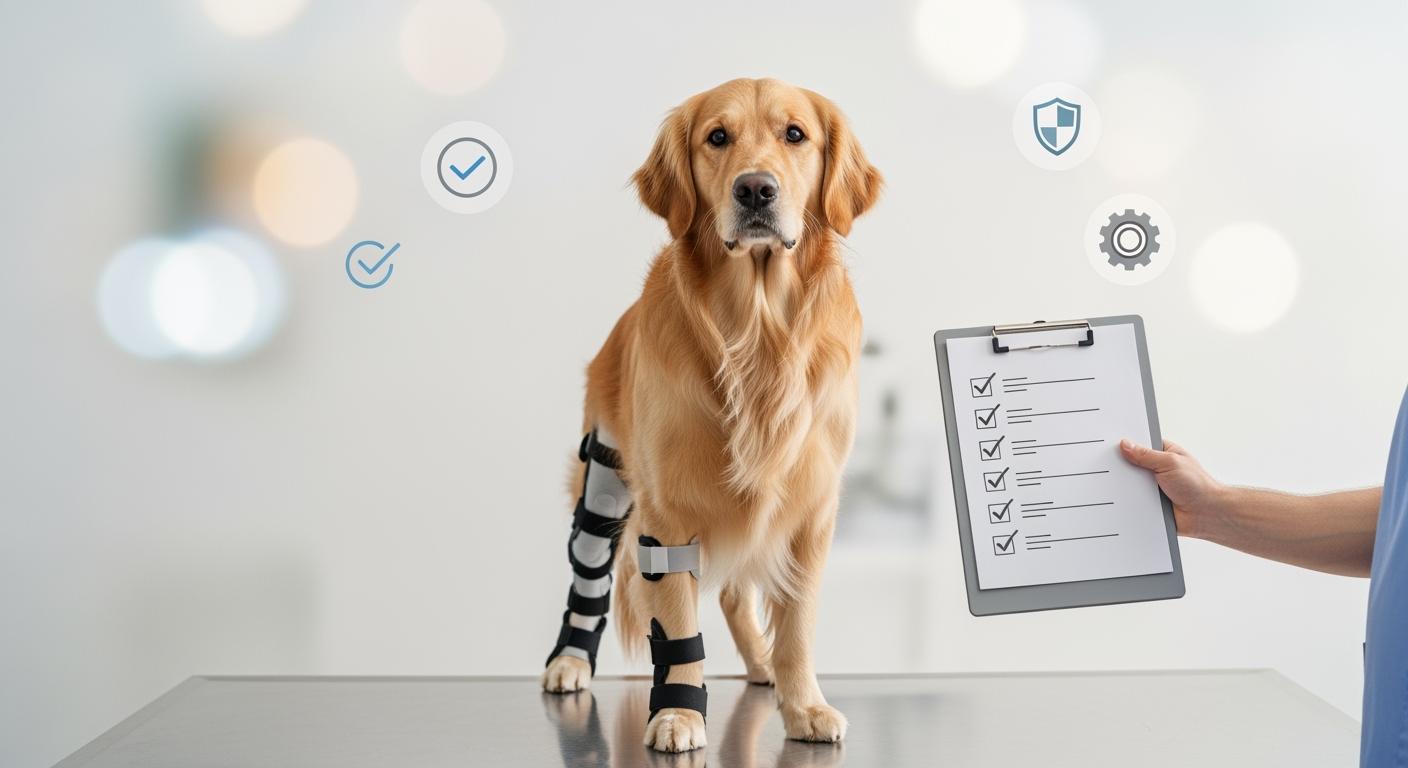 Dog orthotics product evaluation and fit assessment for sourcing decisions