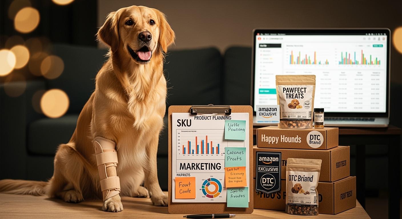 Hinged dog knee brace fitted for torn ACL support