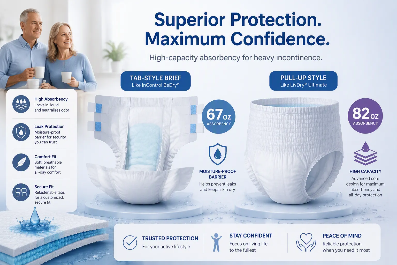 Top 5 Best Adult Diapers for Heavy Incontinence