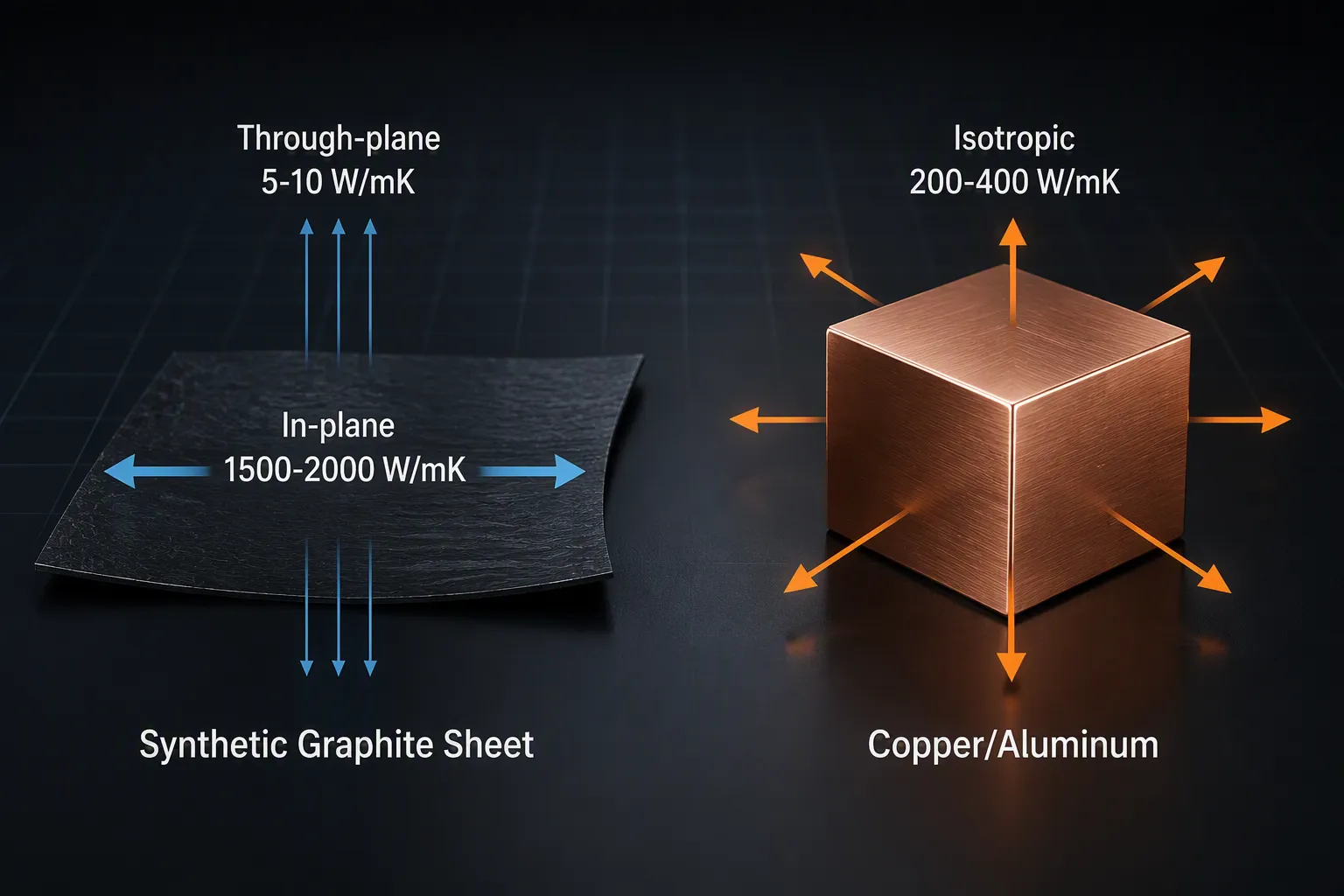 Thermal Conductivity Comparison: Graphite vs. Metals