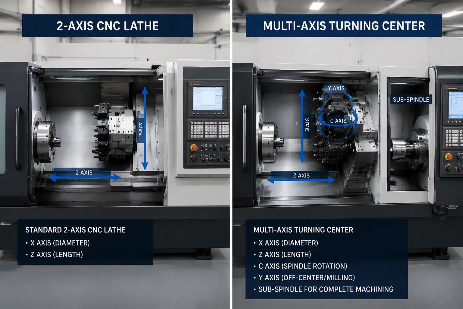 CNC Lathe vs. Turret Lathe: Core Differences