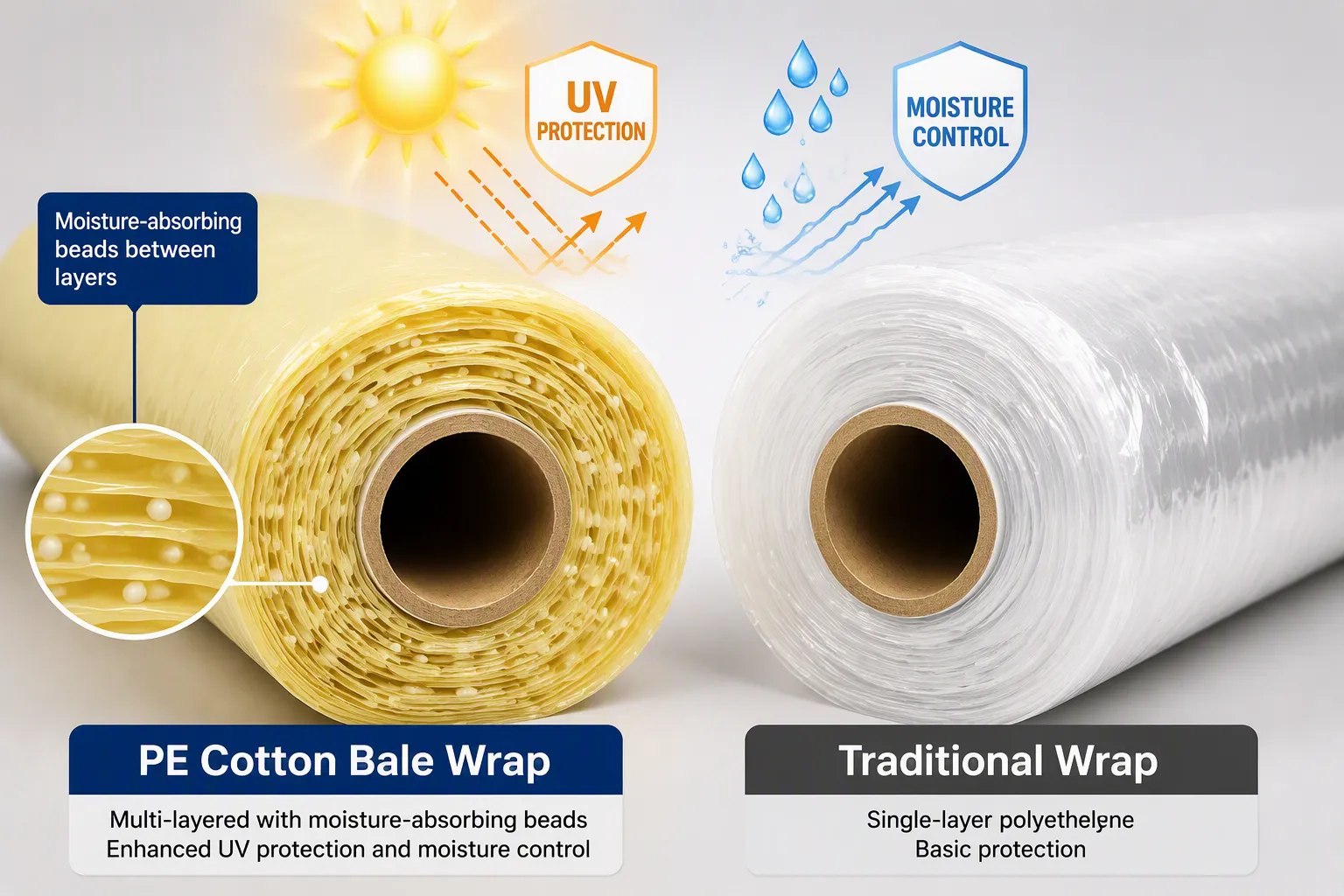 Perbandingan Bahan: Bungkus Bale Katun PE vs. Bungkus Tradisional
