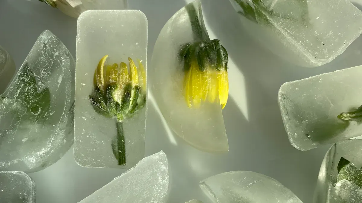 الجليد في سلسلة التوريد الأزهار