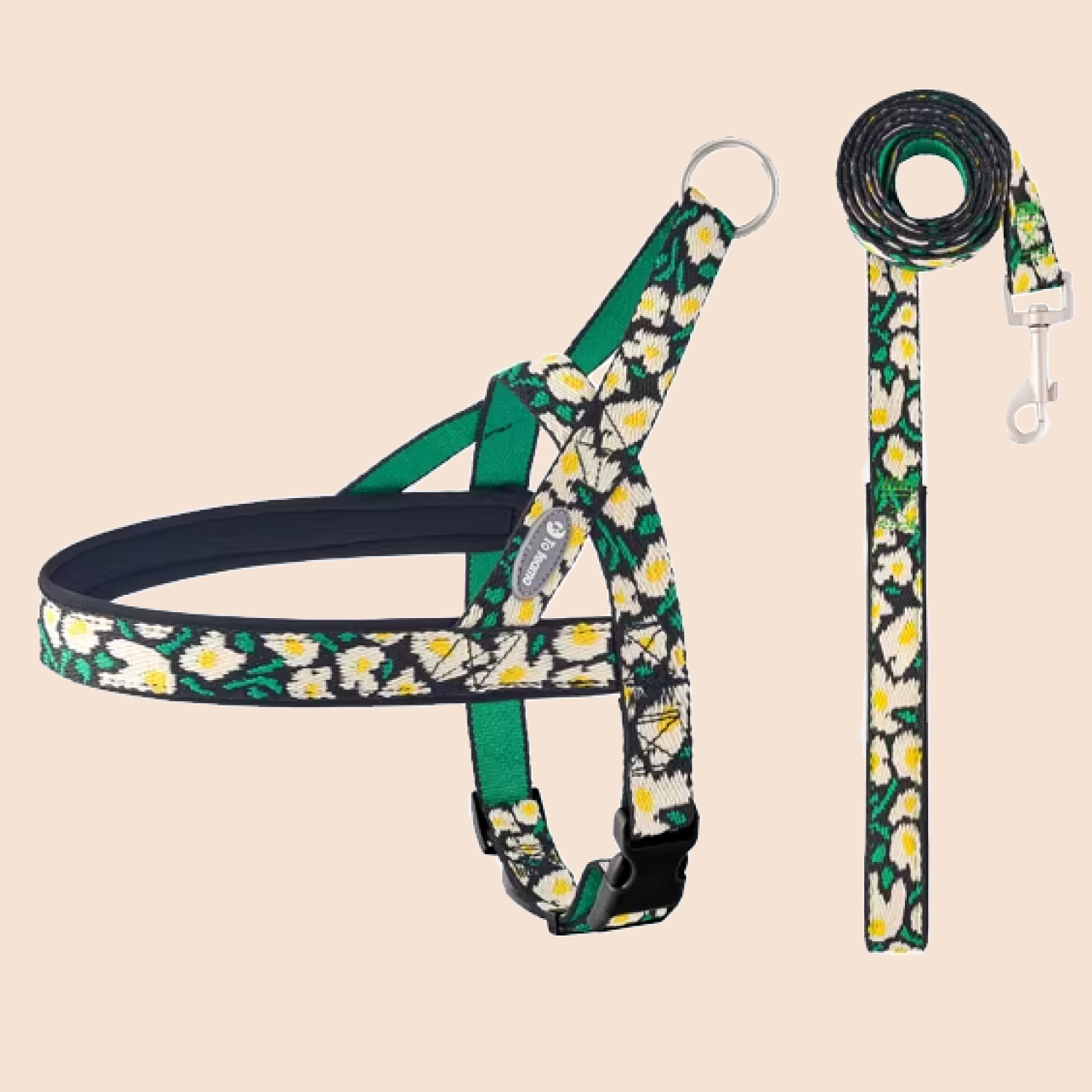 Flower Dog Collar and Leash Set: Cute & Comfortable Walking Gear for Small Dogs