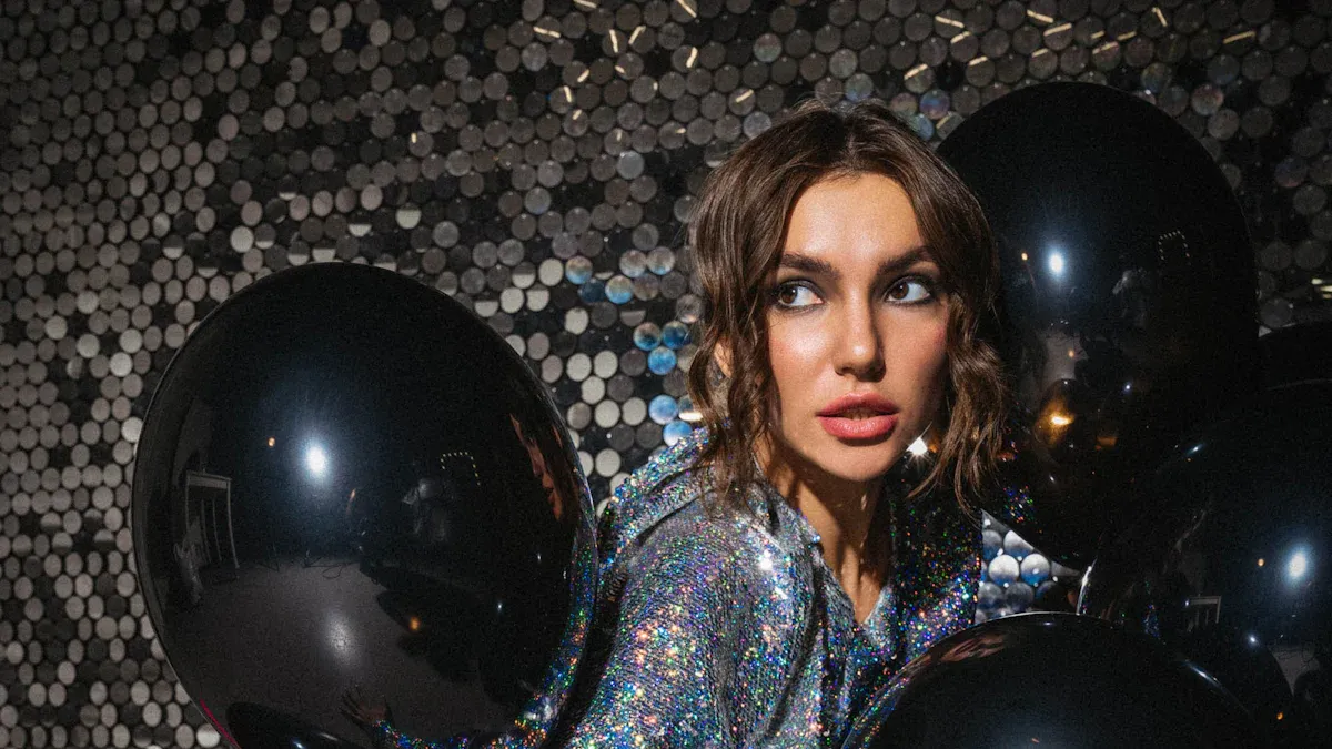 Black balloons in artistic expression