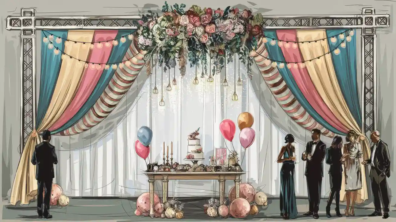 How to Make Pipe and Drape Backdrops Stand Out at Your Next Party