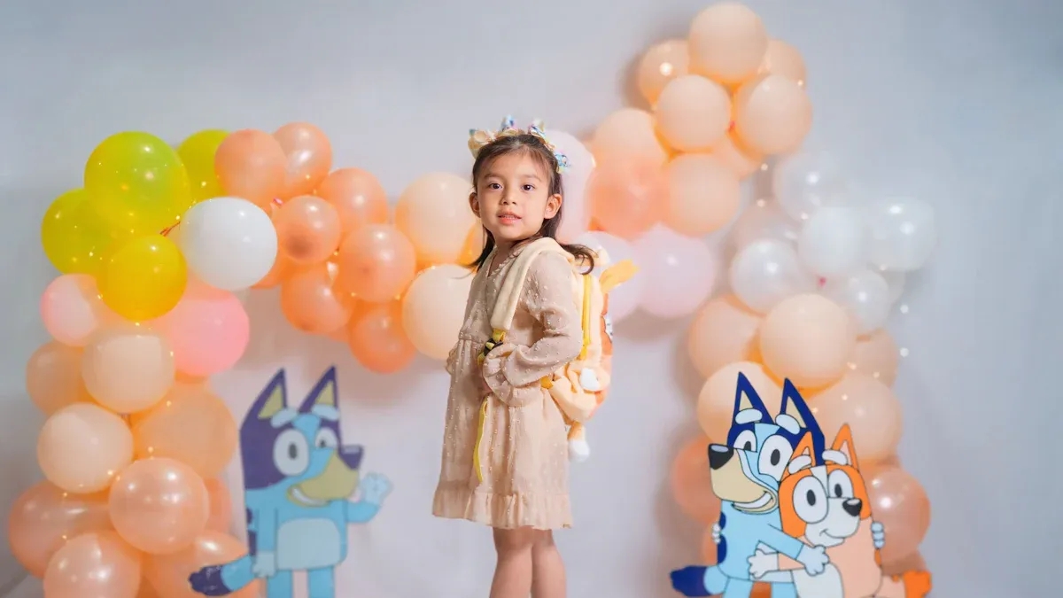 Interactive Fun with Cartoon Balloons