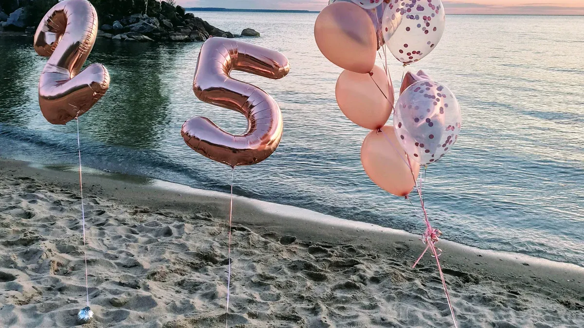 Displaying large number balloons