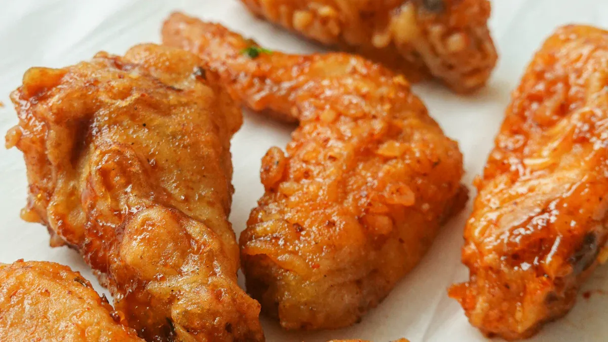 Check Doneness for Crispy Fried Chicken Wings