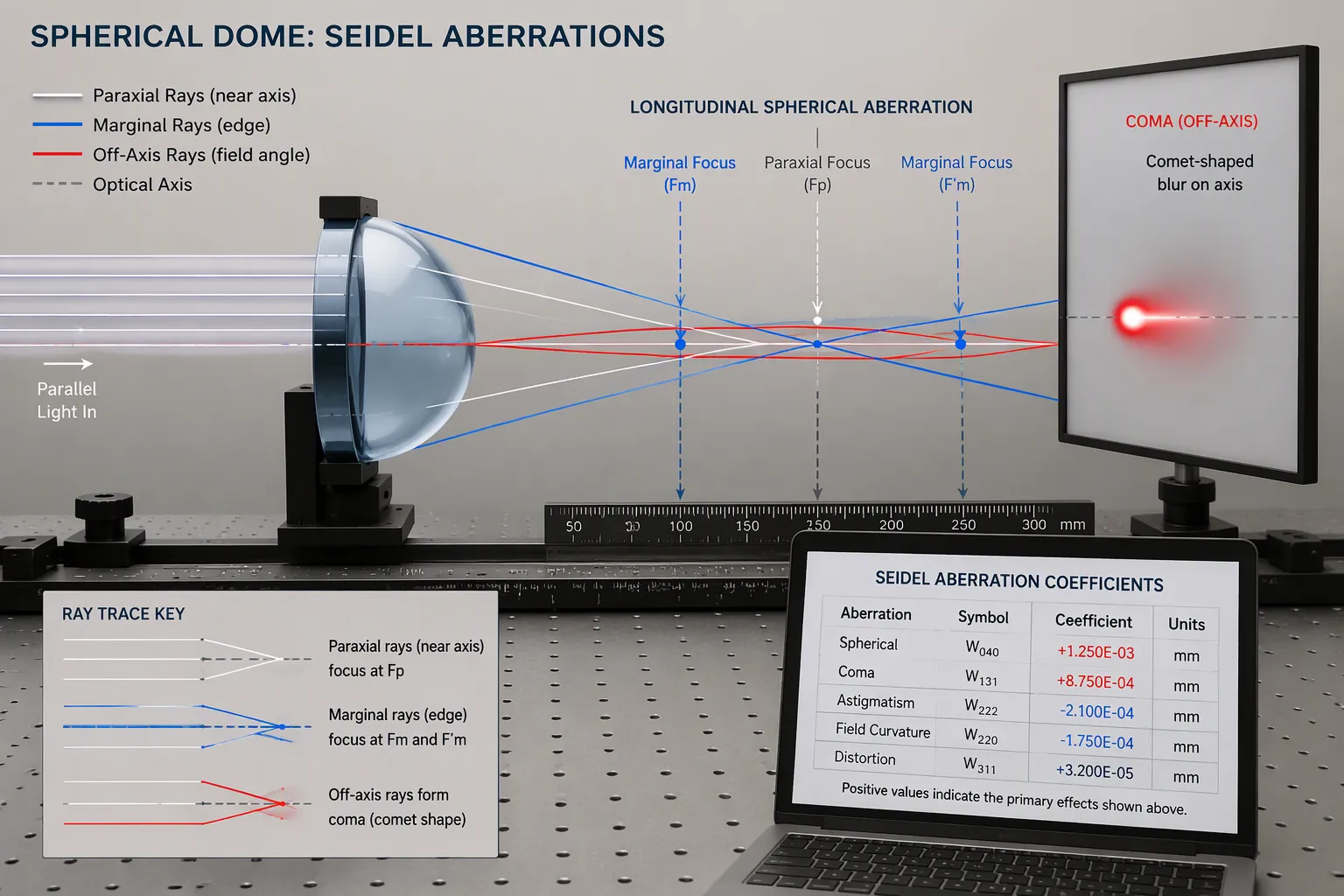 Monochromatic Aberrations In Domes