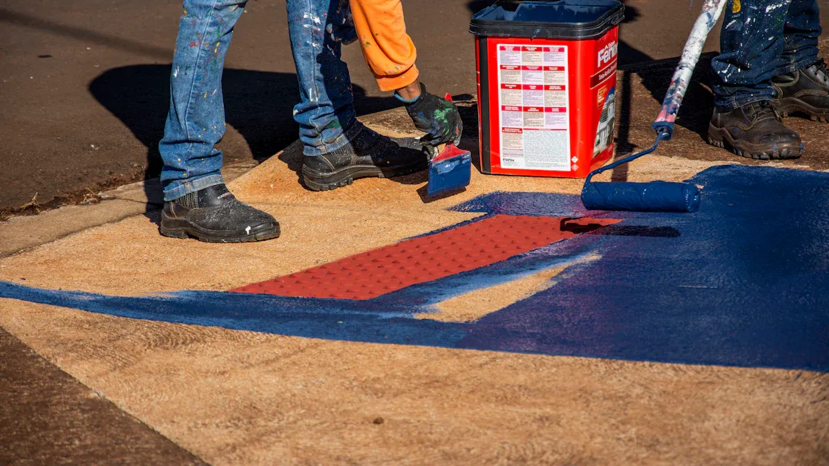 Tools and Materials for Rubber Speed Bump Installation