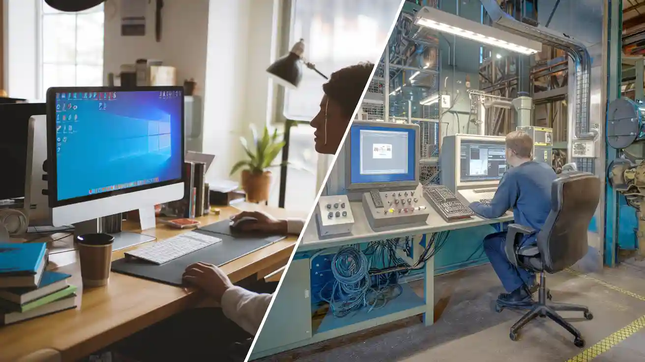 The difference between a personal computer and an industrial computer