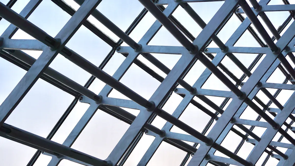 Steel space-frame structure