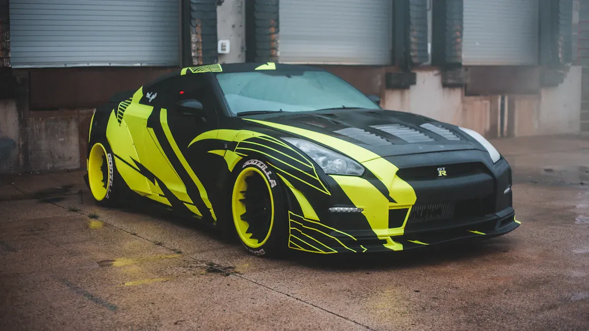 Bold and Vibrant Custom Car Wraps