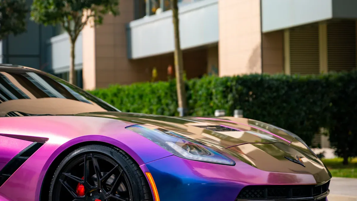 Laser Pink Car Wraps That Turn Heads