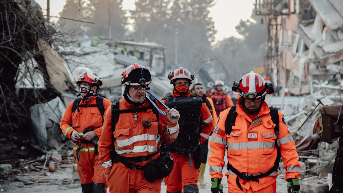 The Role of Flashlights in Team Coordination and Victim Assistance