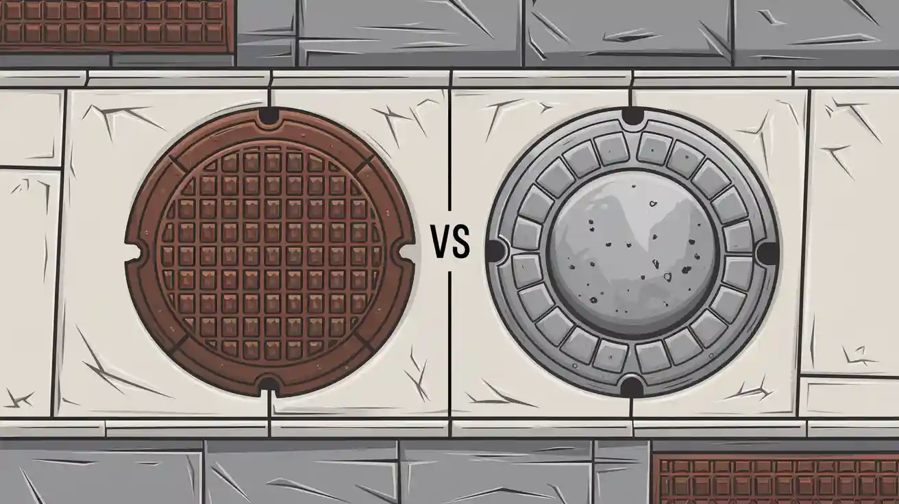 Iron Manhole Cover Comparison Cast Iron and Concrete Explained