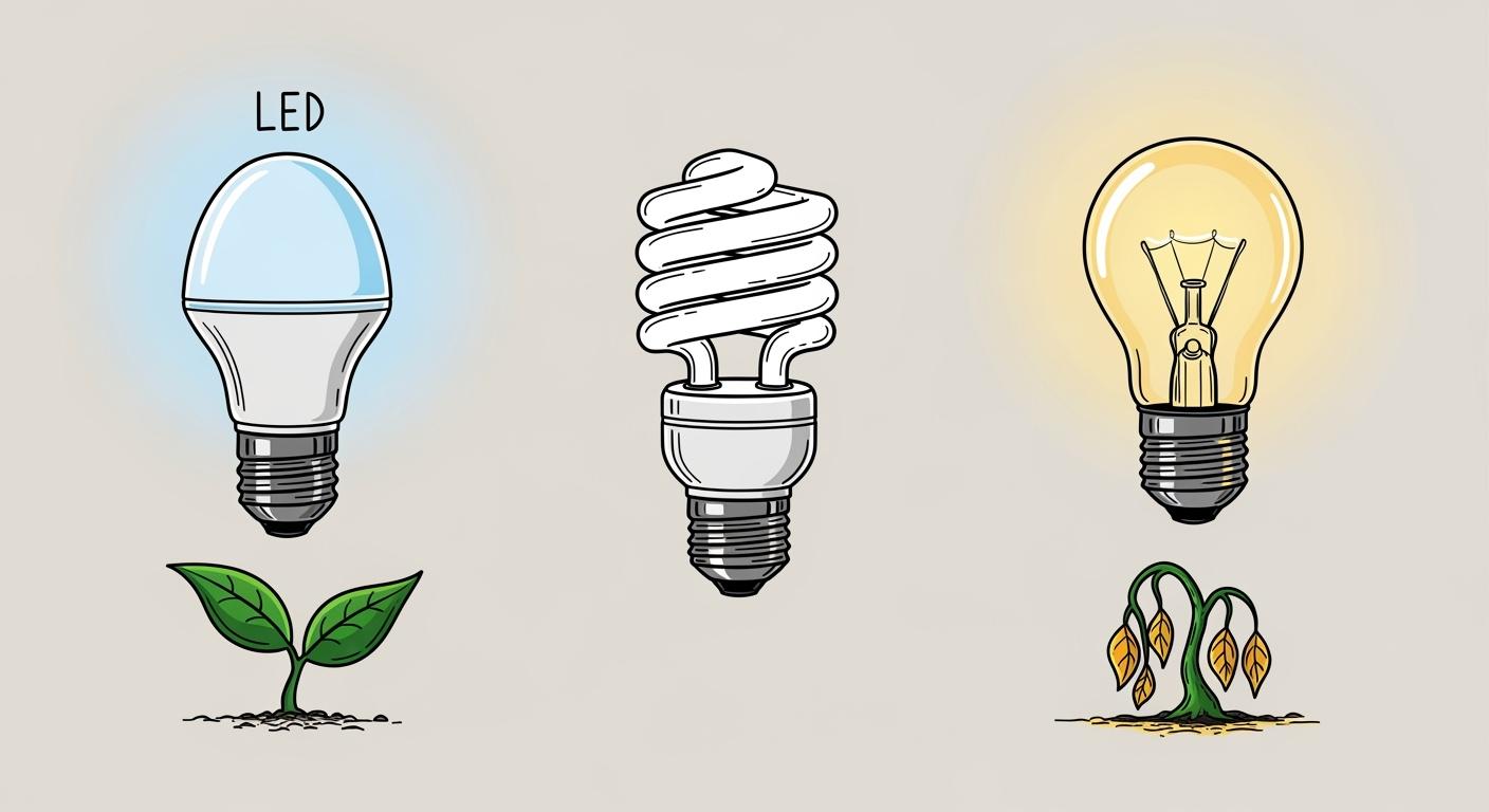 The Ultimate Light Bulb Showdown LED vs Fluorescent vs Incandescent