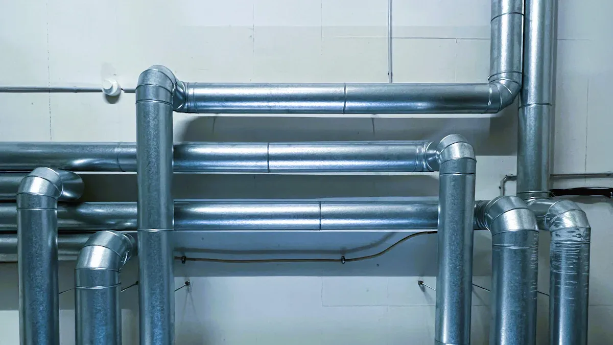 Installing aluminum compressed air pipes step by step