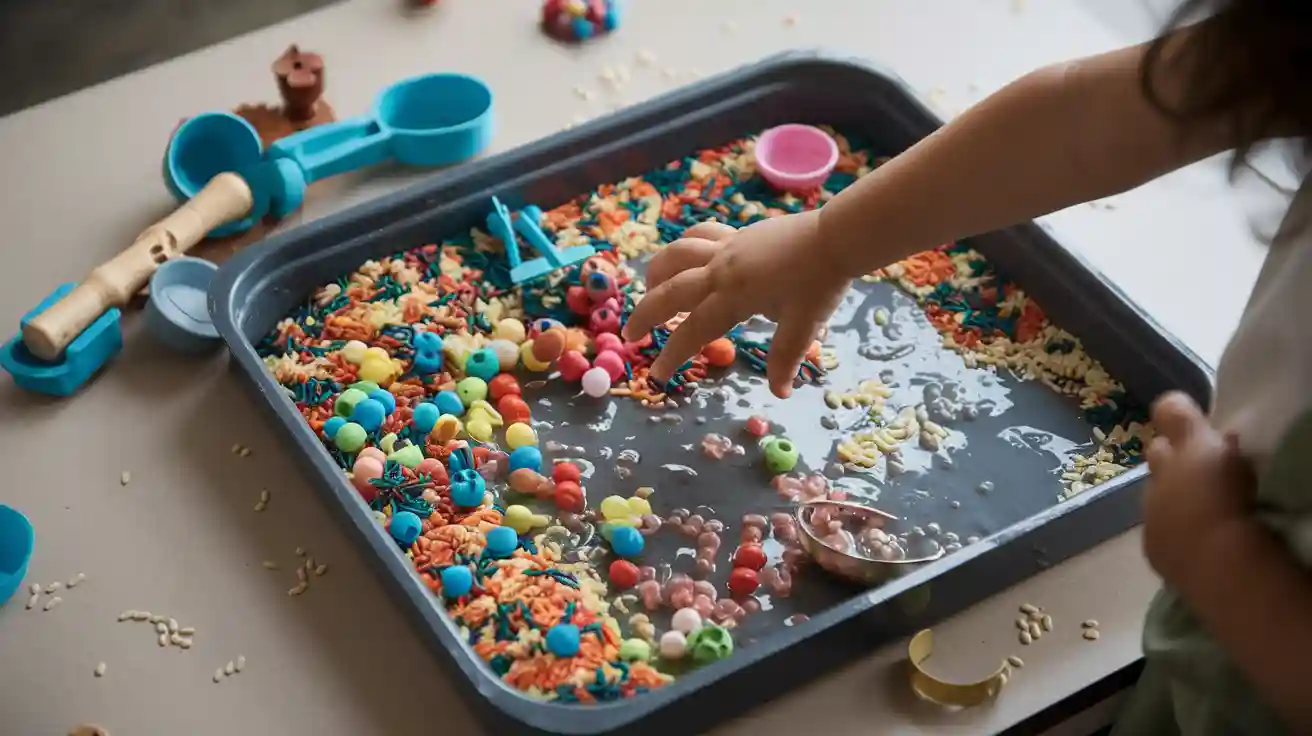 How to Use a Messy Play Tray for Sensory Activities