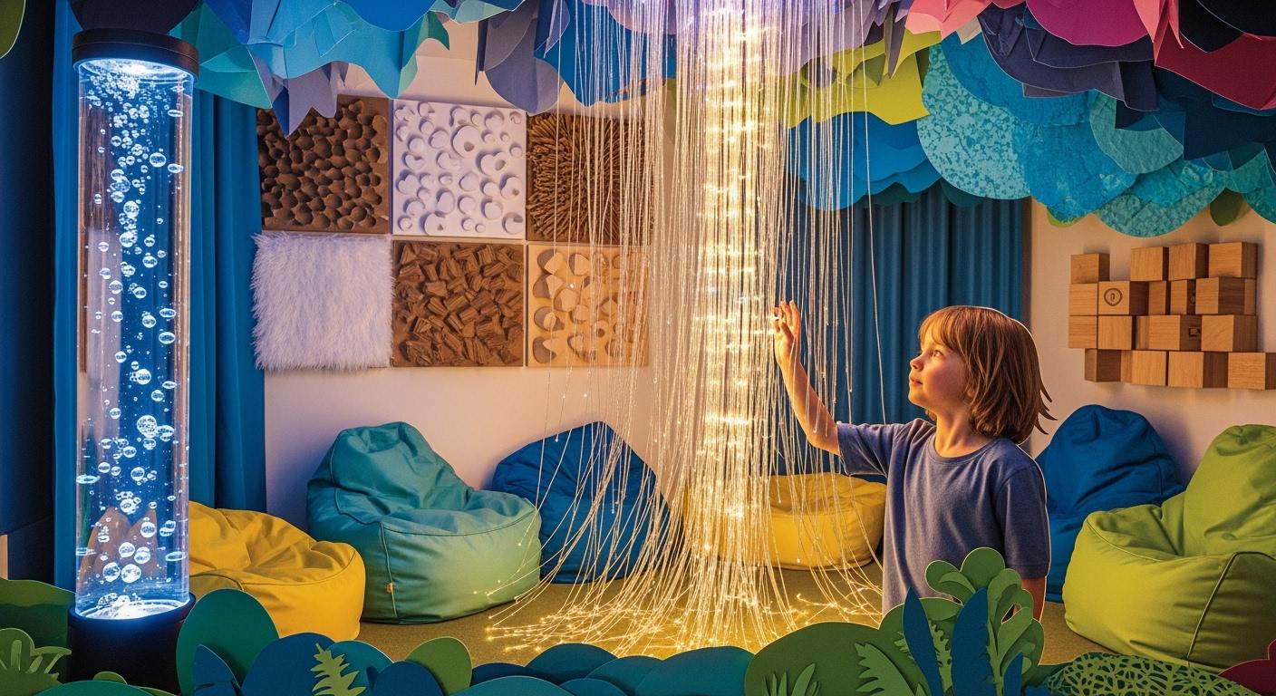 Fiber optic lights bring joy and calm to sensory rooms