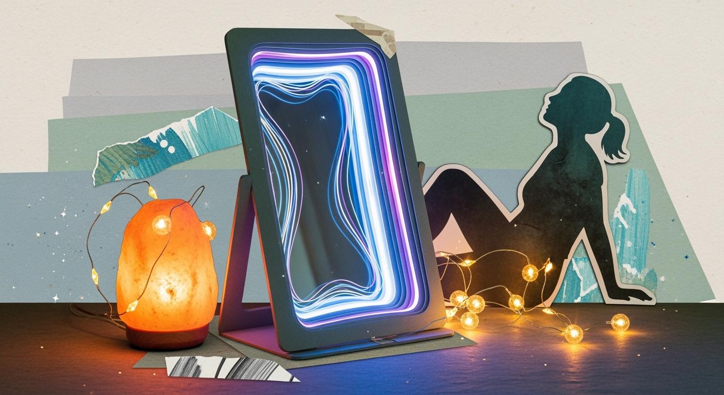 Sensory infinity mirror or other lights which calms best