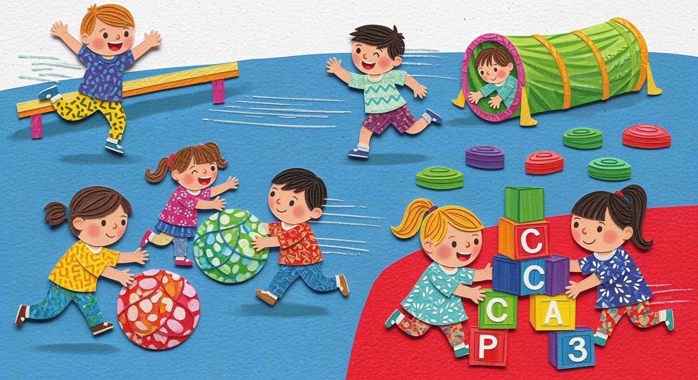 Large motor skills for preschoolers made easy with fun play