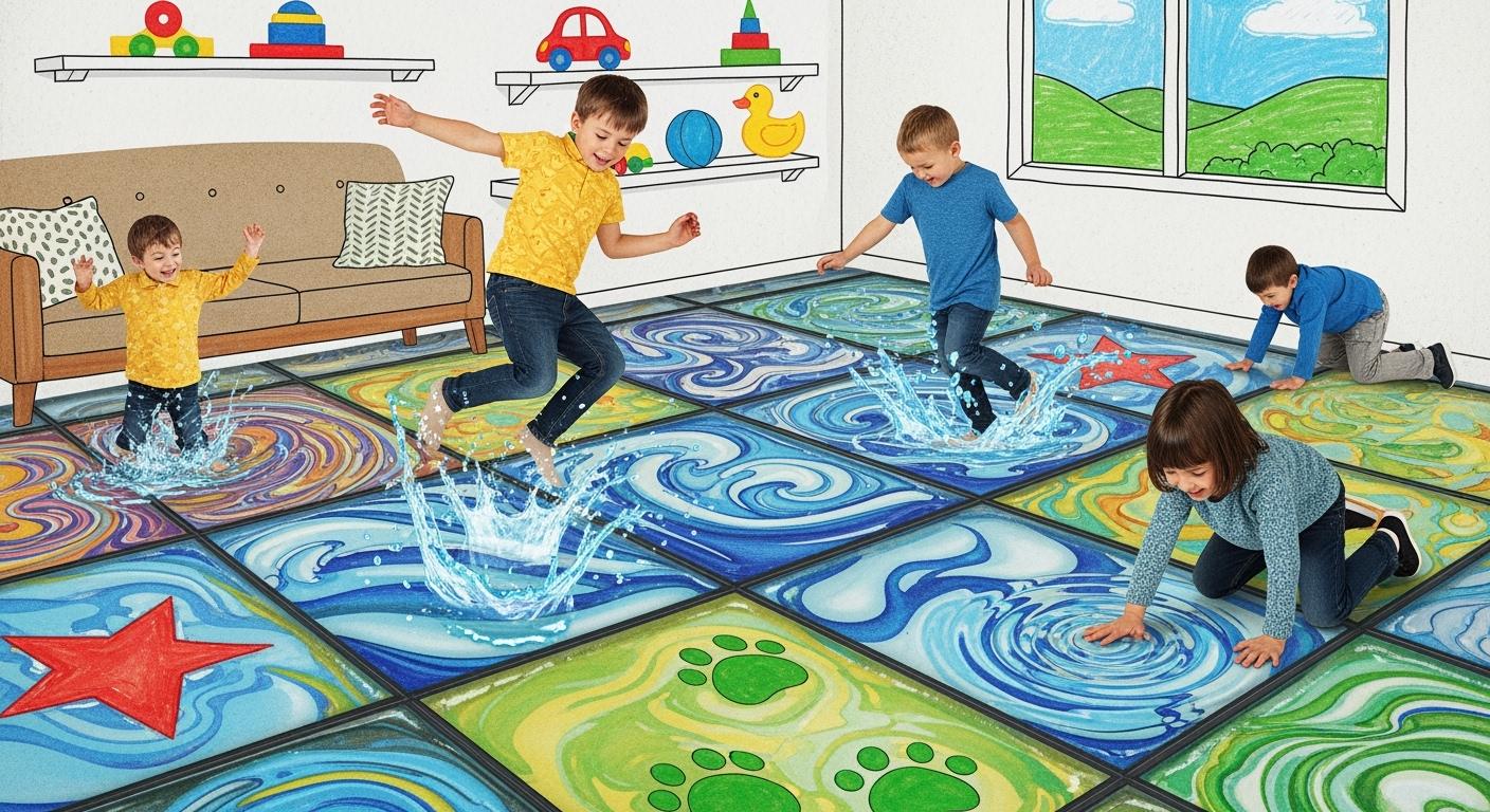 Liquid floor tiles turn playtime into adventure