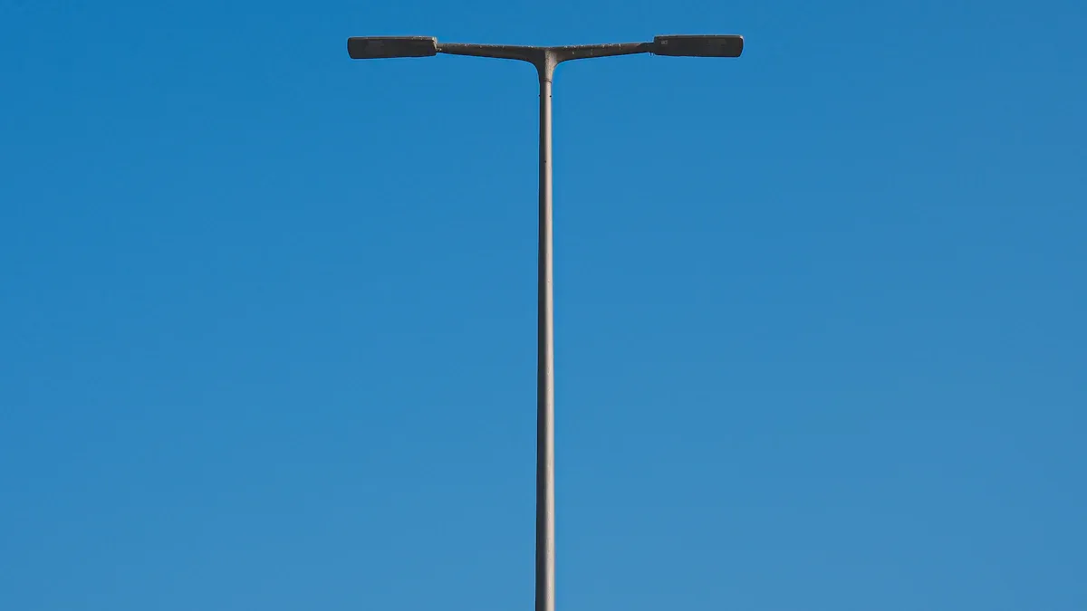 What international standards do the street lamp poles need to meet?