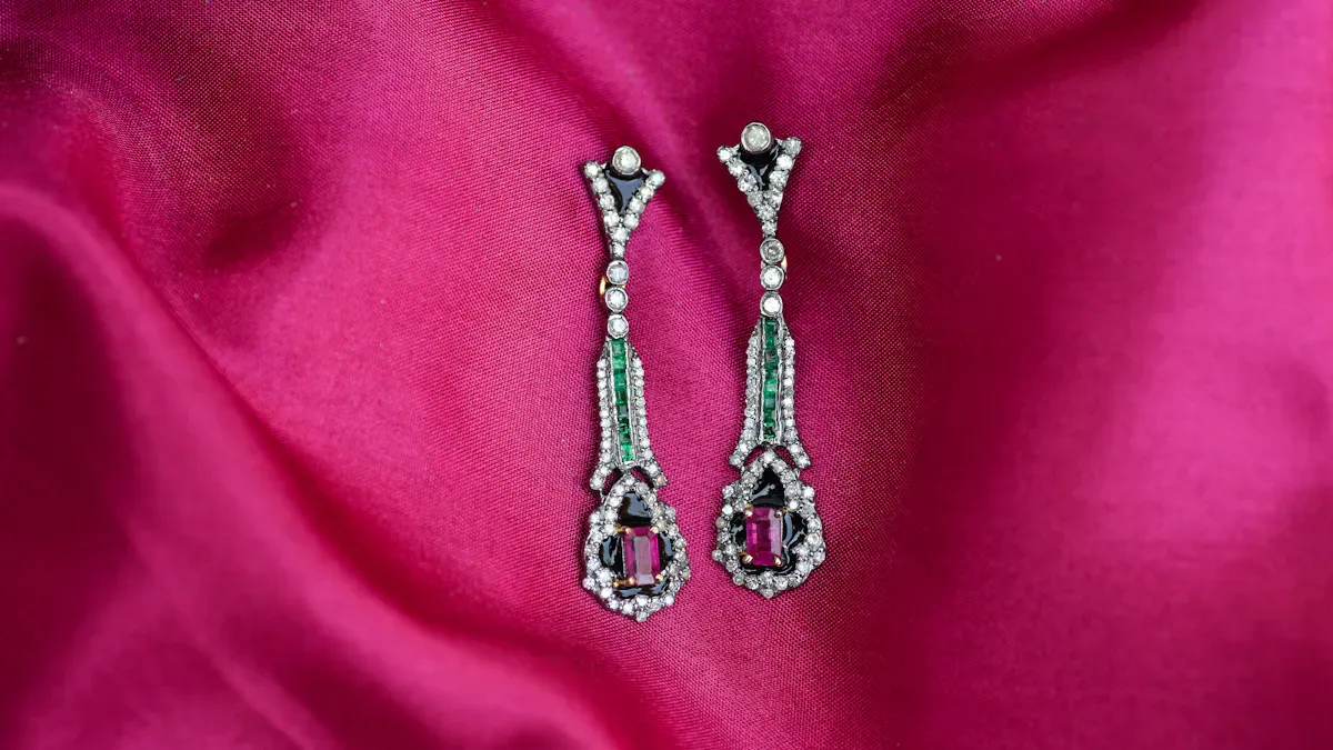 Where to get CZ green agate zoisite earrings made