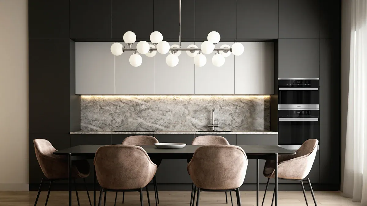 Materialien und Lichtfarben für Wohnzimmer Pendelleuchten