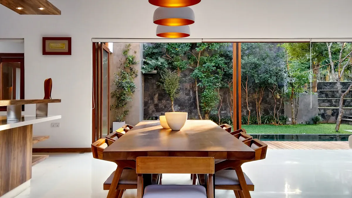 Designoptionen und Materialien f&uuml;r eine modern pendelleuchte esstisch