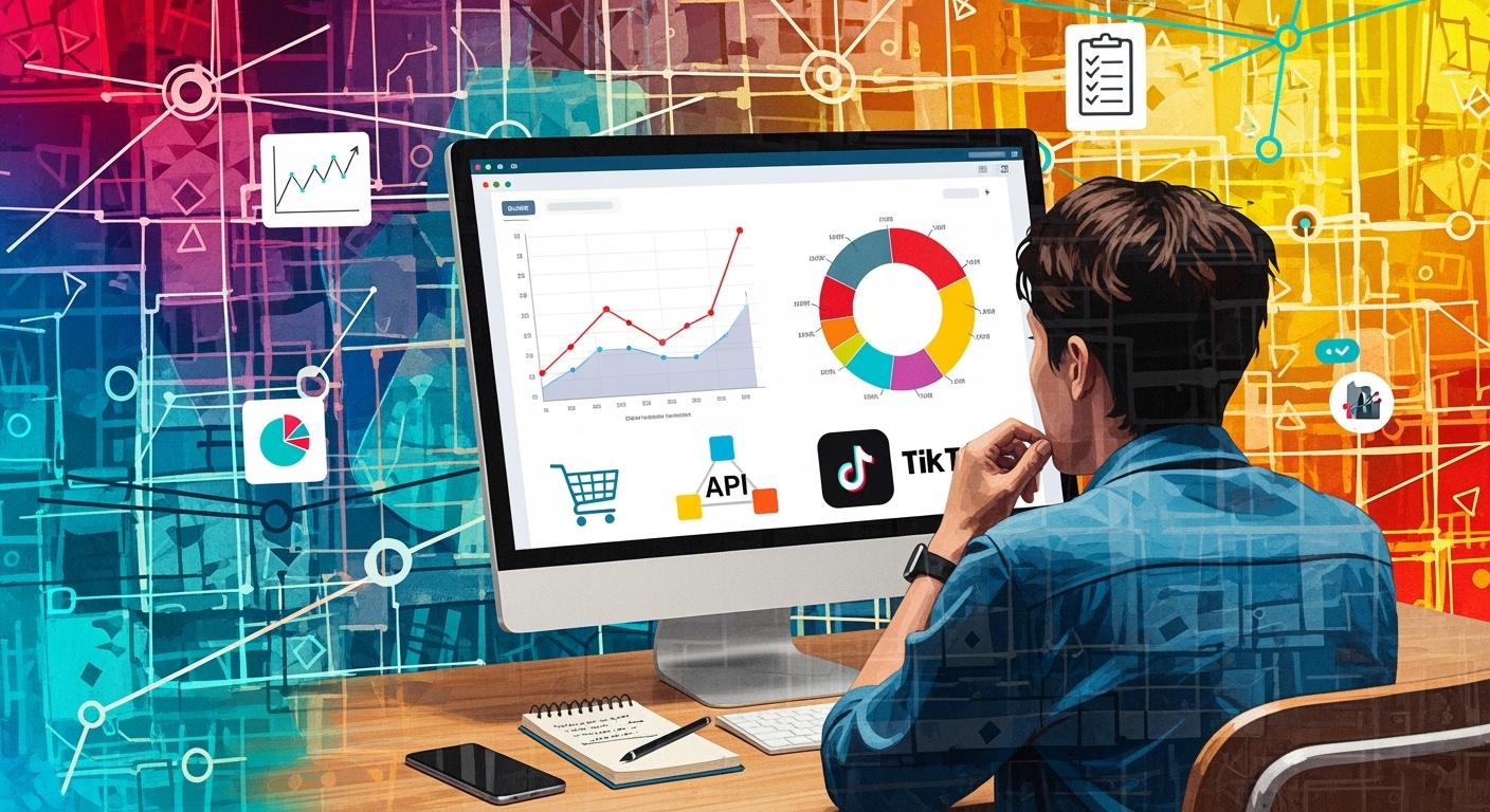 TikTok Shop GPM Tracker API 2026: A professional seller visualizing real-time ROI metrics and accurate shop data to optimize e-commerce growth.