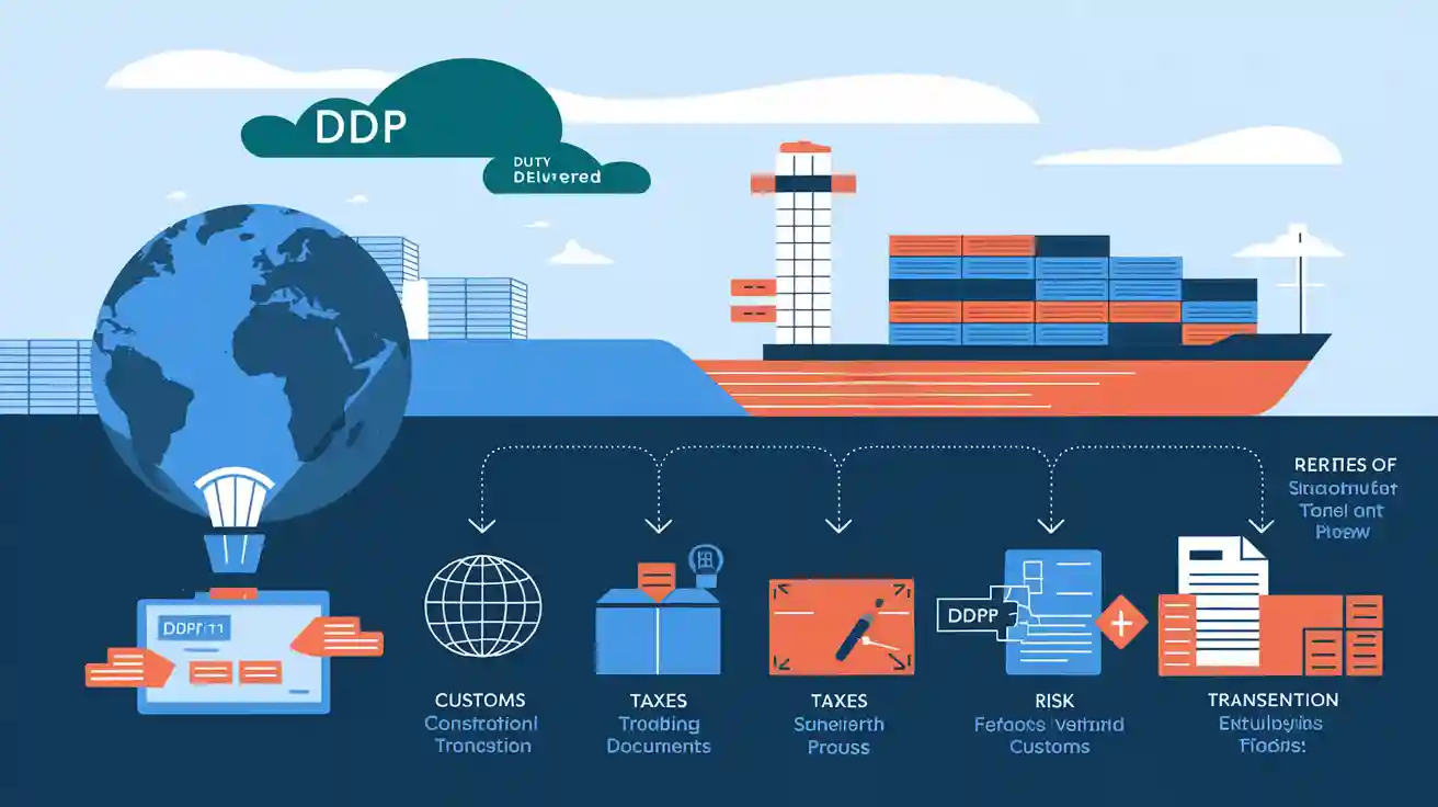 Delivered Duty Paid (DDP) Process Infographic