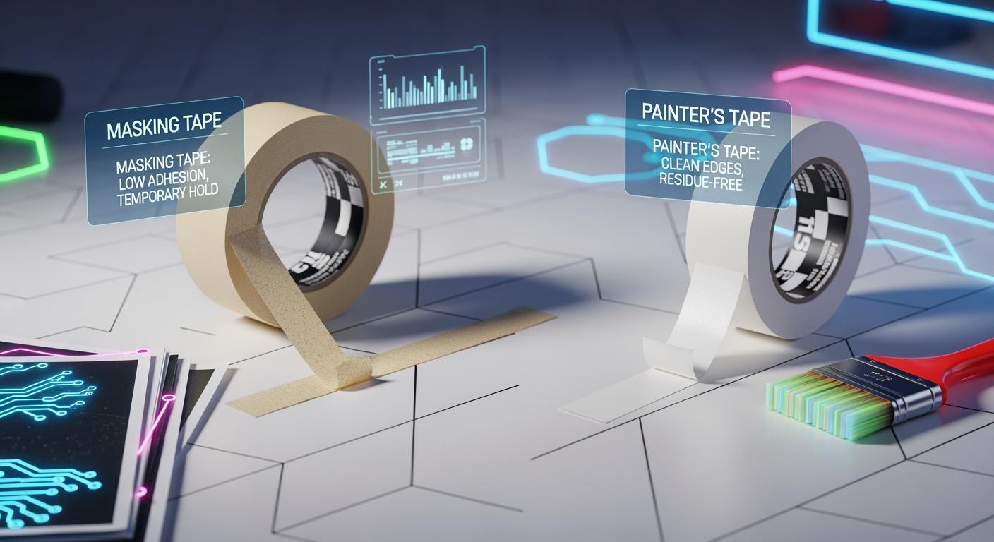 The difference between masking tape and painters tape