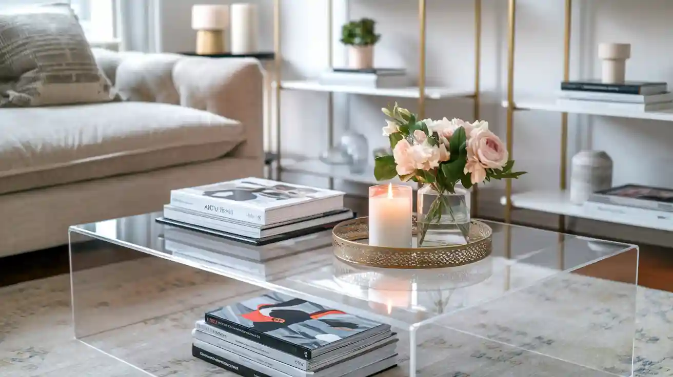 How to Style Rectangular Acrylic Coffee Tables Easily