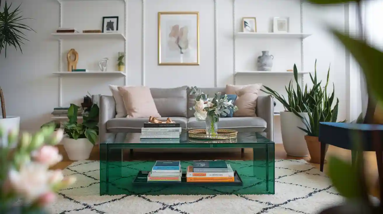 How to Style a Green Acrylic Coffee Table in Your Home