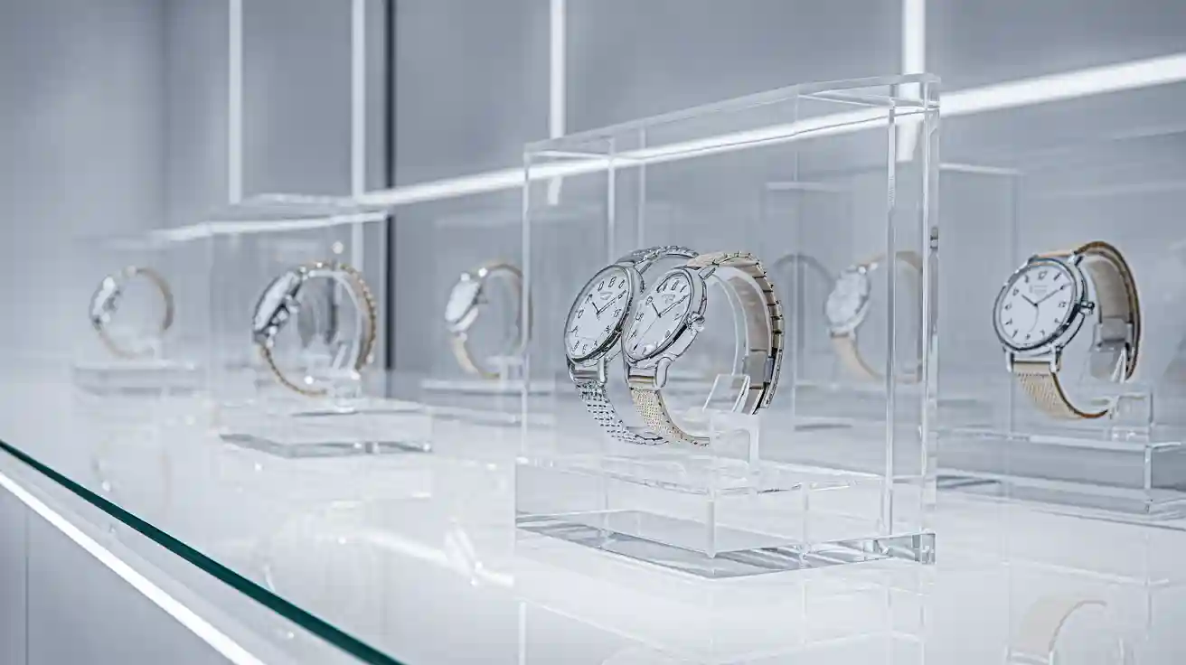 Acrylic Watch Display Stand in Modern Retail