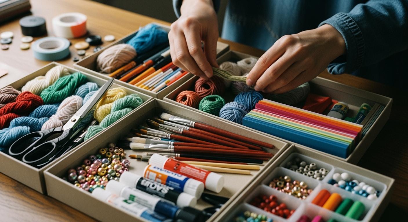 How to Organize Craft Supplies with Storage Boxes