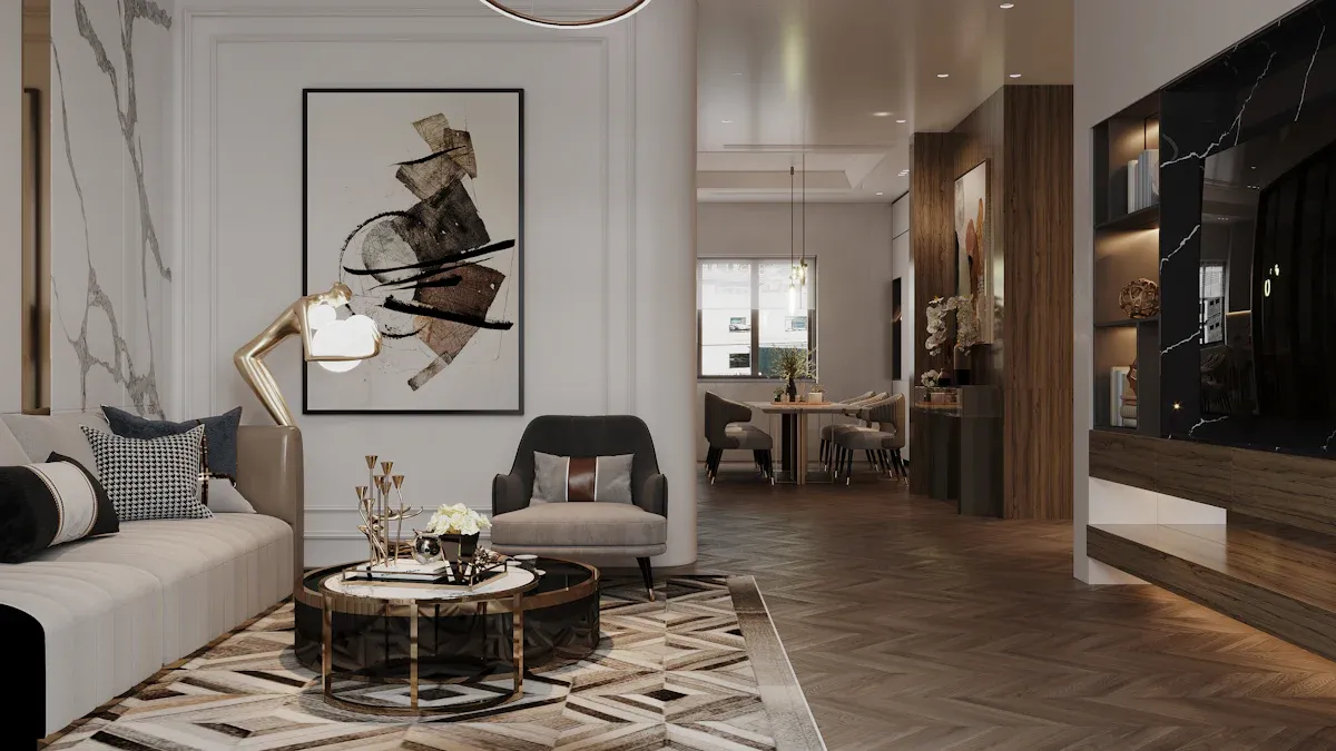 Acrylic and Brass Coffee