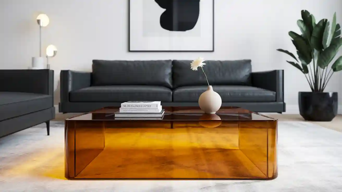 Amber Acrylic Coffee Tables Break the Mold in 2025