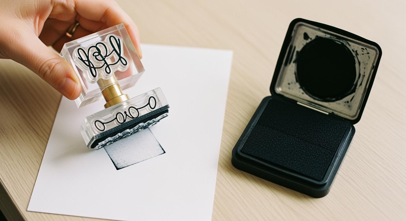 An acrylic block makes stamping so easy