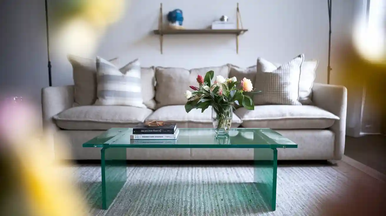 How to Pair a Green Acrylic Coffee Table with Your Sofa