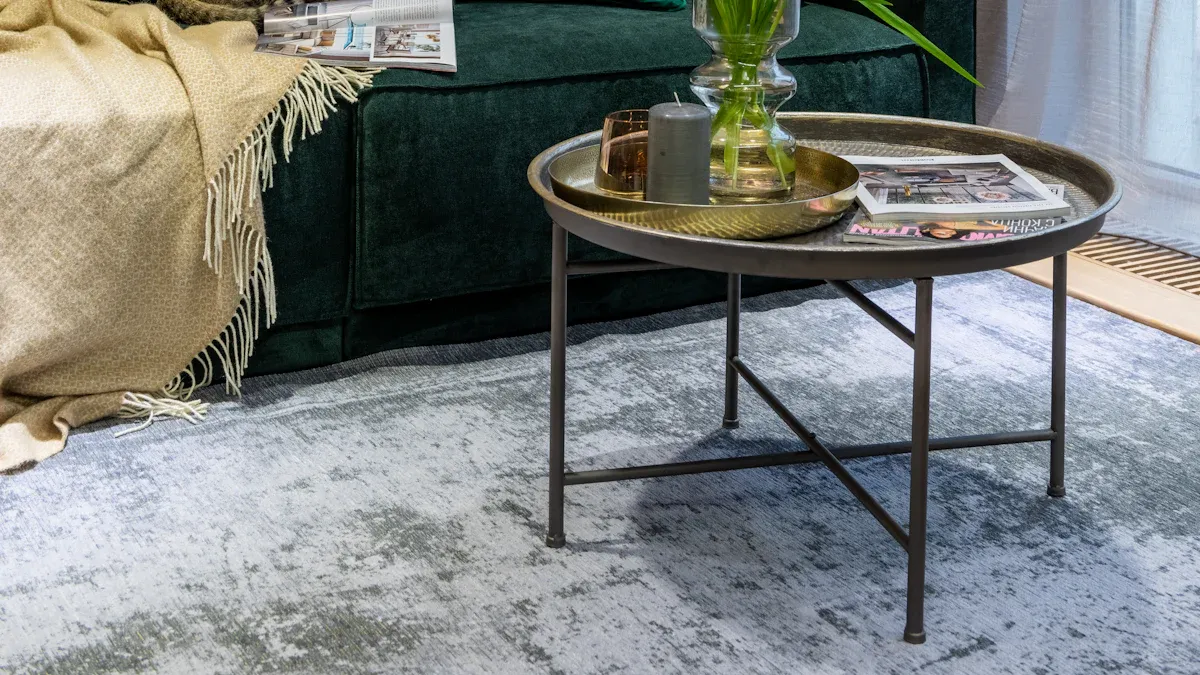 Green Acrylic Coffee Table Placement