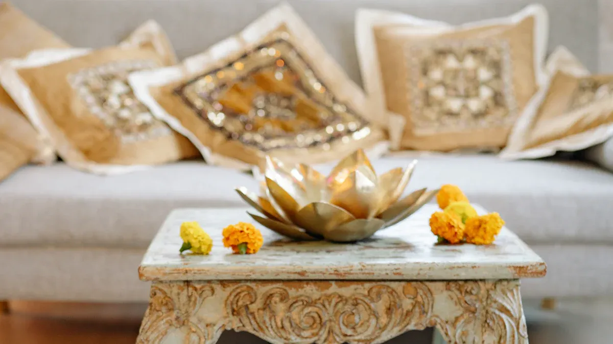 Acrylic and Gold Coffee Tables