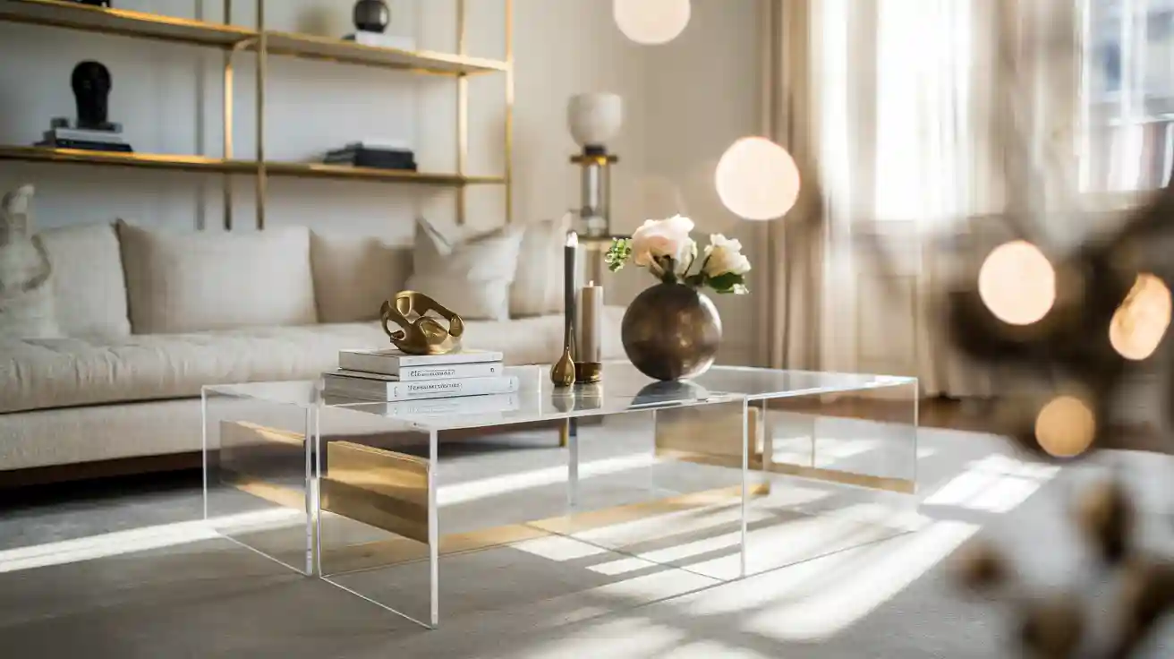 How to Make an Acrylic and Brass Coffee Table Stand Out